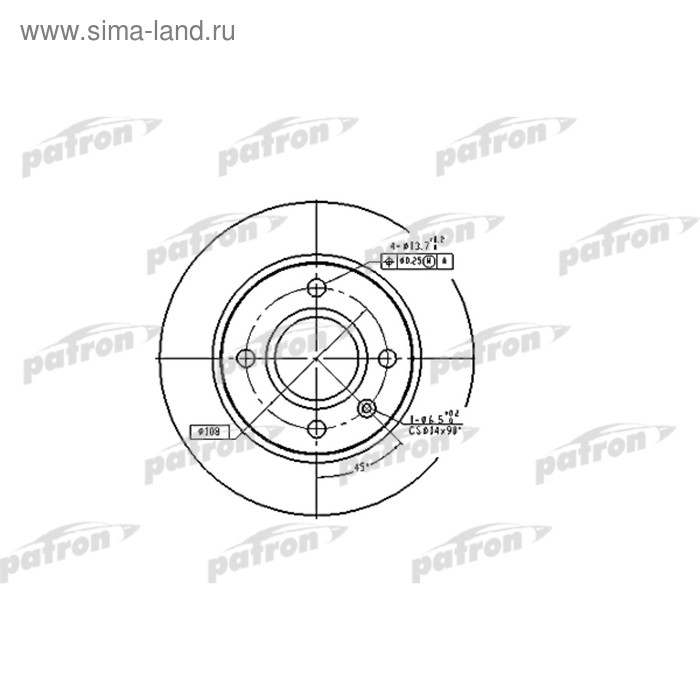 фото Диск тормозной patron pbd2753