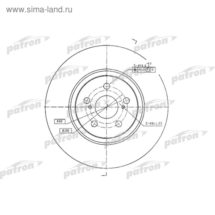 фото Диск тормозной patron pbd4415