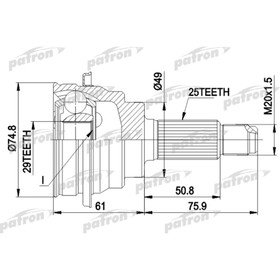 

Шрус наружный Patron PCV1039