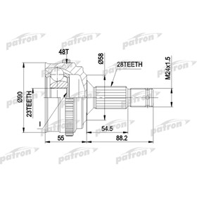 

Шрус наружный Patron PCV1179