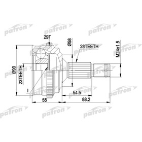 

Шрус наружный Patron PCV1263