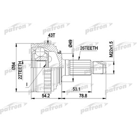 

Шрус наружный Patron PCV1303