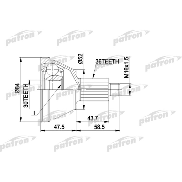 Шрус наружный Patron PCV1413
