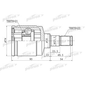 

Шрус внутренний Patron PCV1424