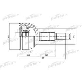 

Шрус наружный Patron PCV1443