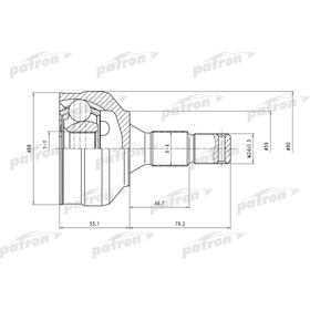 

Шрус наружный Patron PCV1455