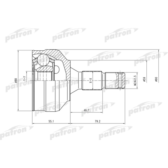 Шрус наружный Patron PCV1455