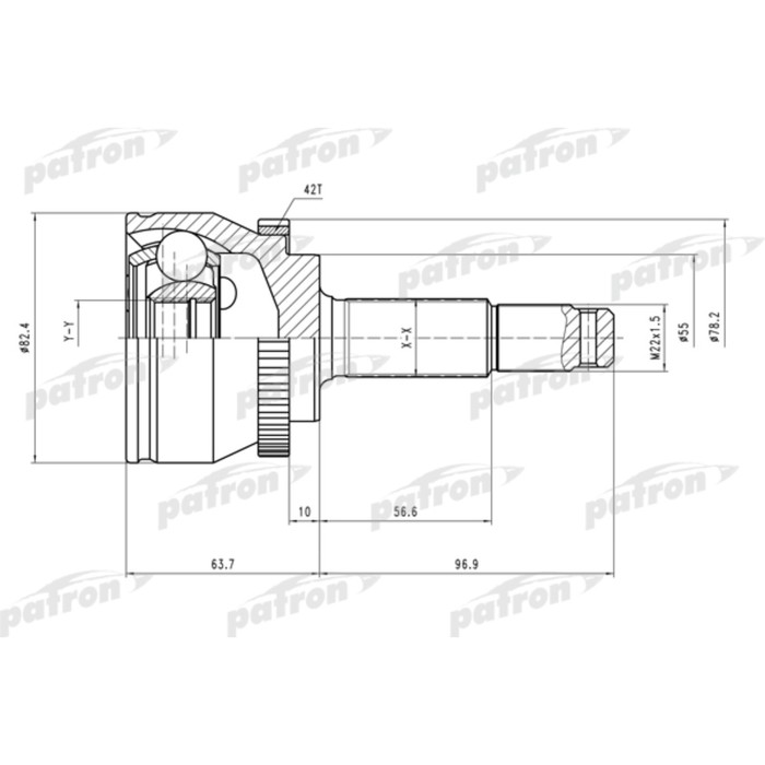 Шрус наружный Patron PCV1475