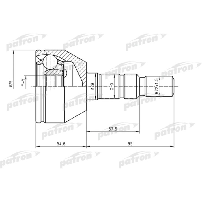 Шрус наружный Patron PCV1504