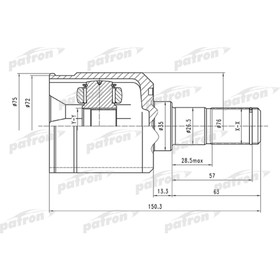 

Шрус внутренний Patron PCV1516