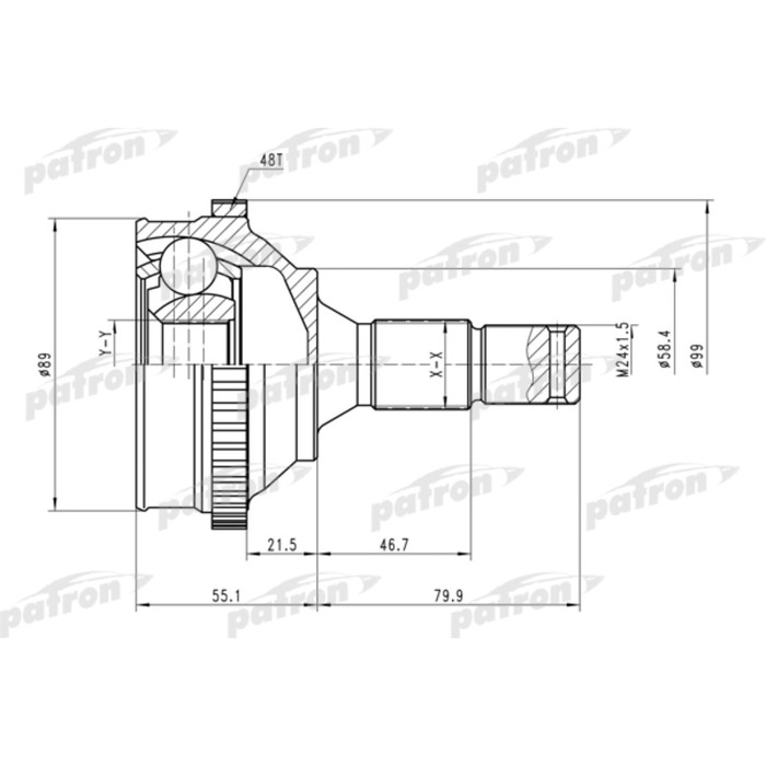 Шрус наружный Patron PCV1585