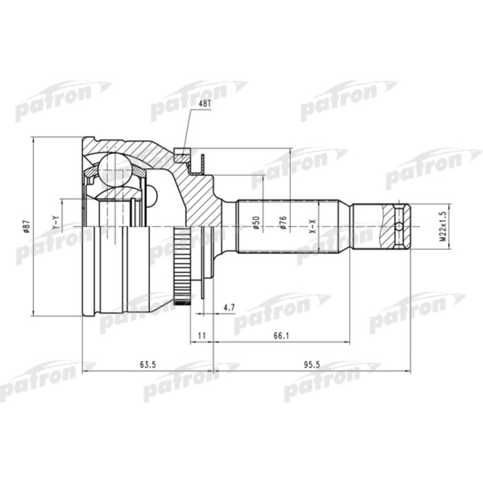 Шрус наружный Patron PCV1607