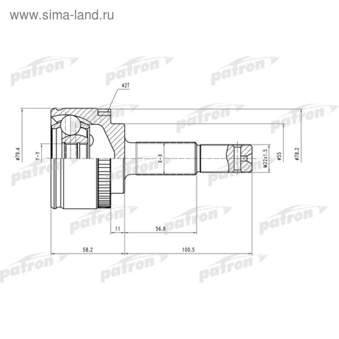 фото Шрус наружный patron pcv1647