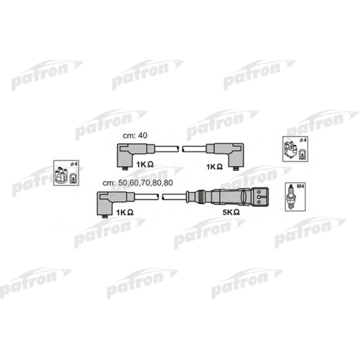 Провода высоковольтные, комплект Patron PSCI1005