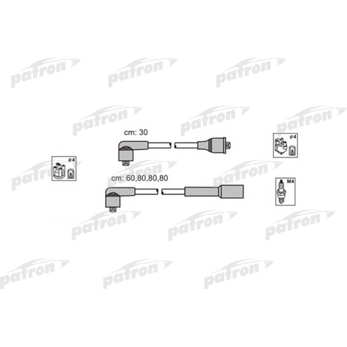 Провода высоковольтные, комплект Patron PSCI1012