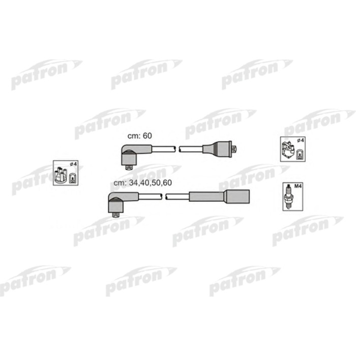 Провода высоковольтные, комплект Patron PSCI1015