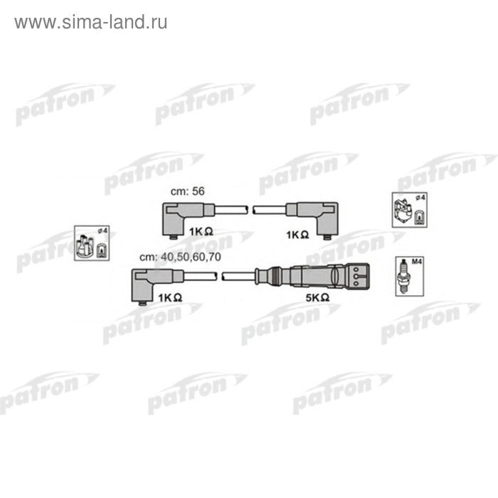 Провода высоковольтные, комплект Patron PSCI1017