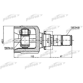 

Шрус внутренний Patron PCV1747