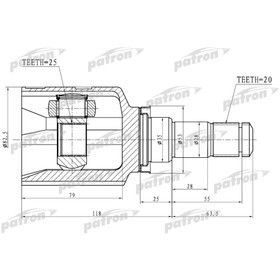 

Шрус внутренний Patron PCV1763