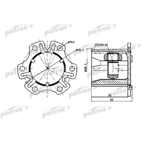 

Шрус внутренний Patron PCV1770