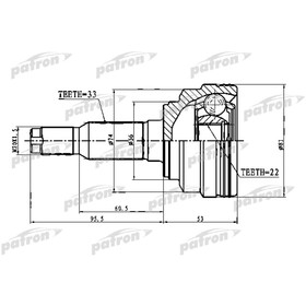 

Шрус наружный Patron PCV1776