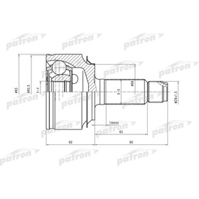 

Шрус наружный Patron PCV2124