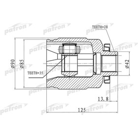 

Шрус внутренний Patron PCV3063