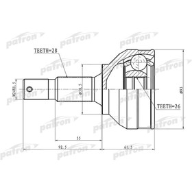 

Шрус наружный Patron PCV3115
