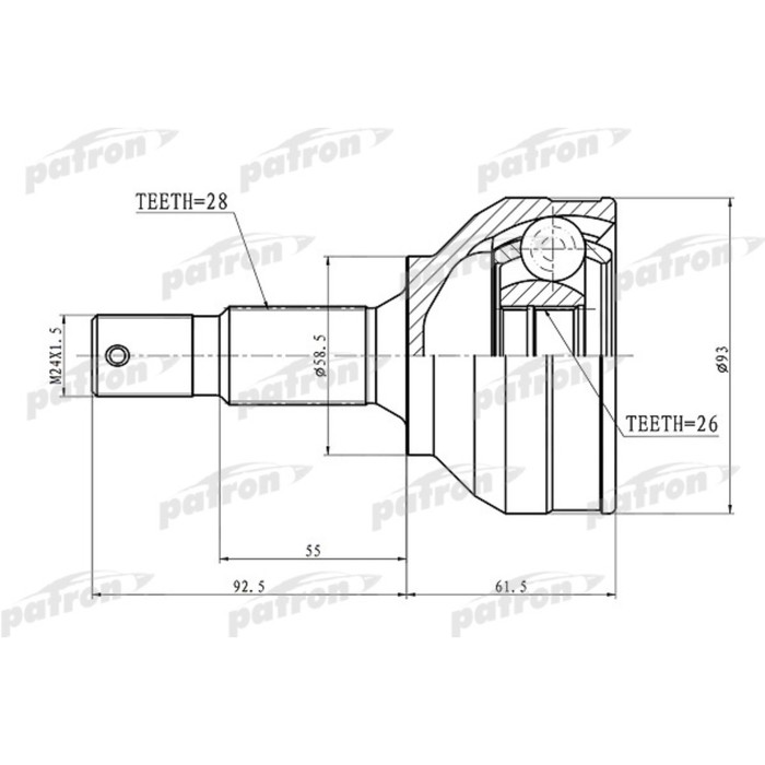 Шрус наружный Patron PCV3115