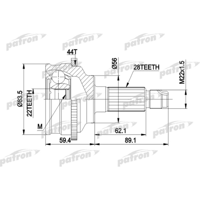 Шрус наружный Patron PCV3850