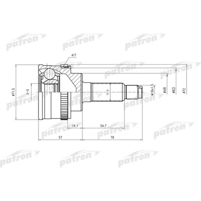 Шрус наружный Patron PCV3987