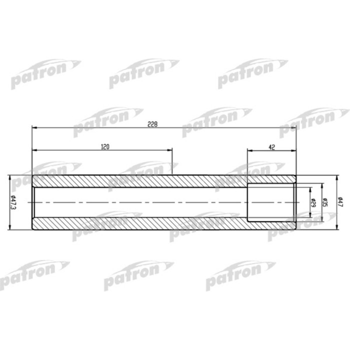 Вал торсиона Patron PTB3007