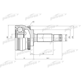 

Шрус наружный Patron PCV4324
