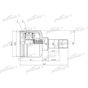 

Шрус внутренний Patron PCV5018