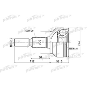 

Шрус наружный Patron PCV6879