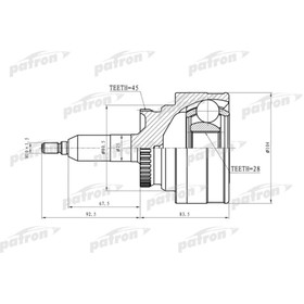 

Шрус наружный Patron PCV8748