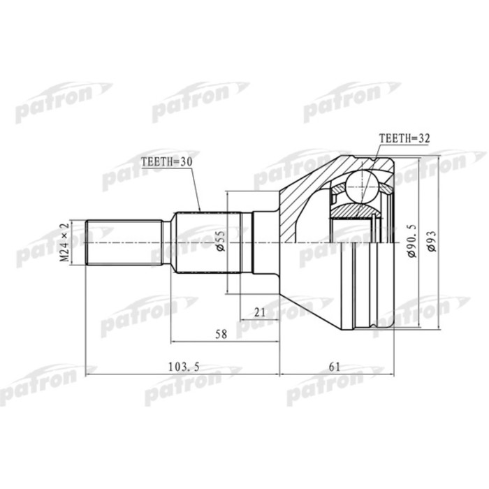 Шрус наружный Patron PCV8947