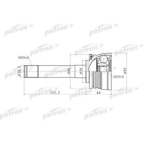 

Шрус наружный Patron PCV9316
