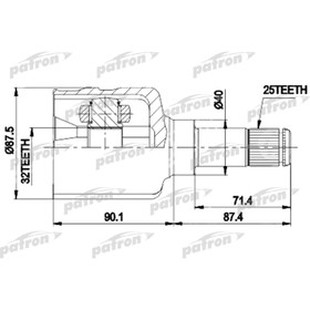 

Шрус внутренний Patron PCV9536