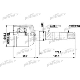 

Шрус внутренний Patron PCV9537