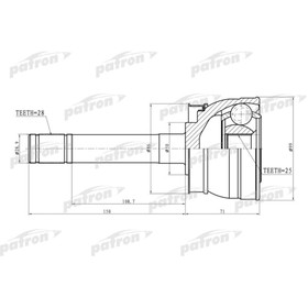 

Шрус наружный Patron PCV9721