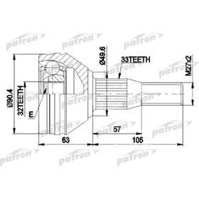 

Шрус наружный Patron PCV9838