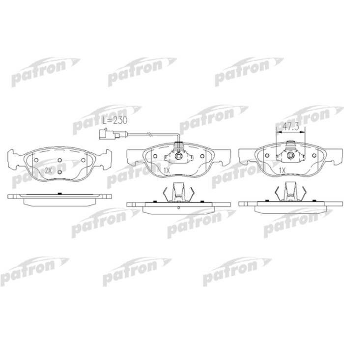 Колодки тормозные Patron PBP1056