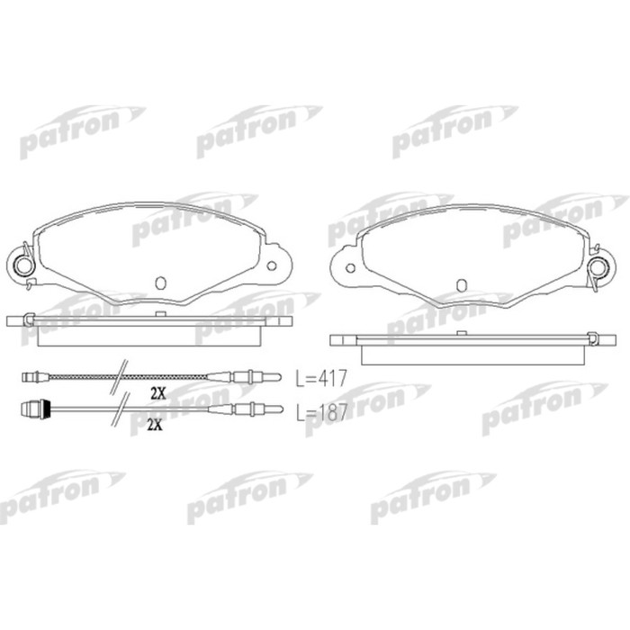 Колодки тормозные Patron PBP1114