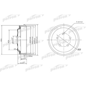 

Барабан тормозной Patron PDR1001