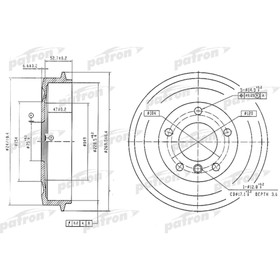 

Барабан тормозной Patron PDR1035