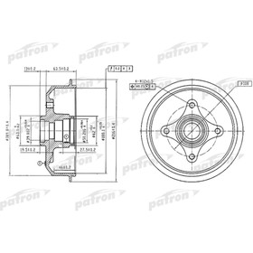 

Барабан тормозной Patron PDR1054