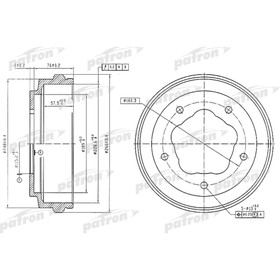 

Барабан тормозной Patron PDR1062