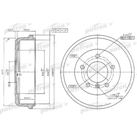 

Барабан тормозной Patron PDR1096