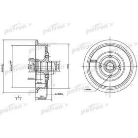 

Барабан тормозной Patron PDR1200